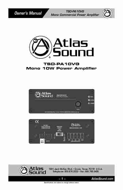 Atlas Sound Stereo Amplifier TSD-PA10VG-page_pdf
